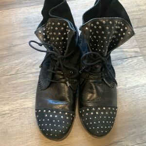 The Sak Black Studded Lace-Up Boots